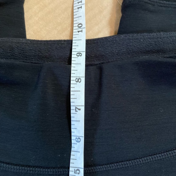 Athleta Urban Cozy Faux Leather Panel Fleece Lined Leggings size SP - Picture 10 of 14